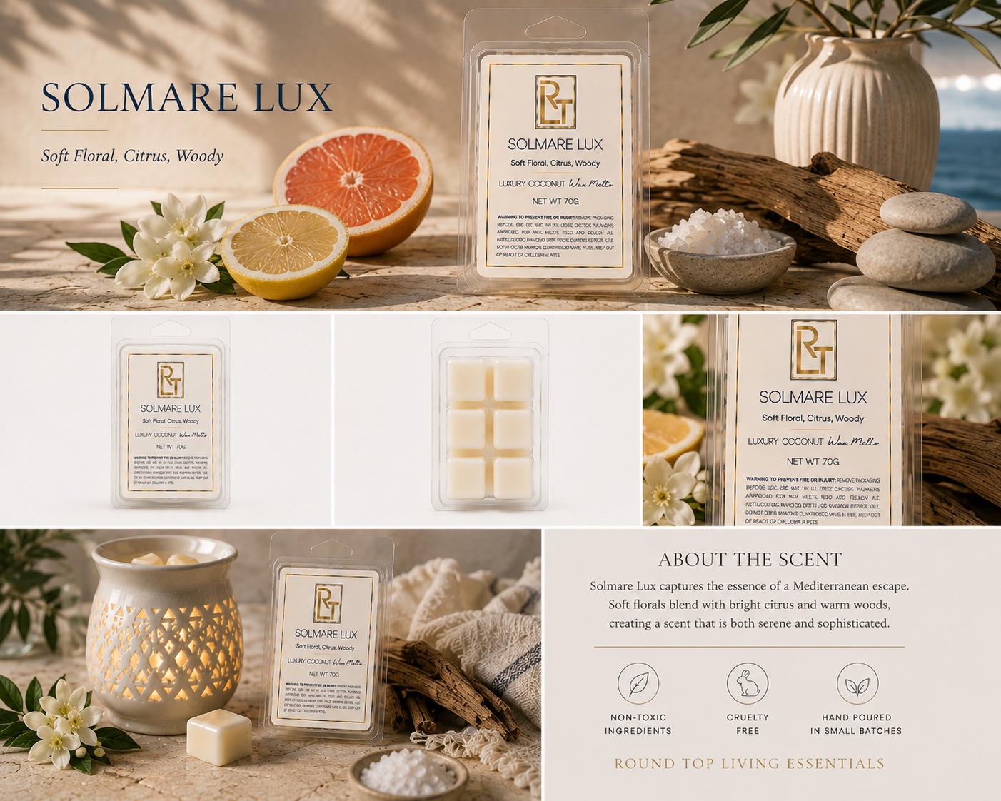 Solmare Lux Luxury Coconut Wax Melts