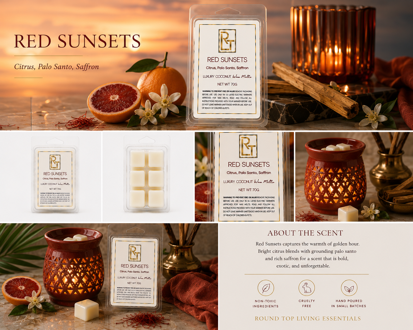 Red Sunsets Luxury Coconut Wax Melts