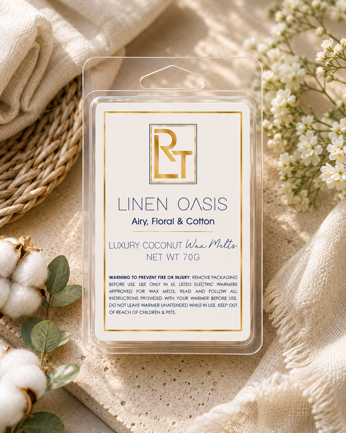 Linen Oasis Luxury Coconut Wax Melts